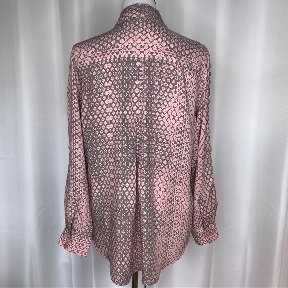 Velvet Heart 100% Rayon Button Down Shirt Sz Med - Picture 6 of 9